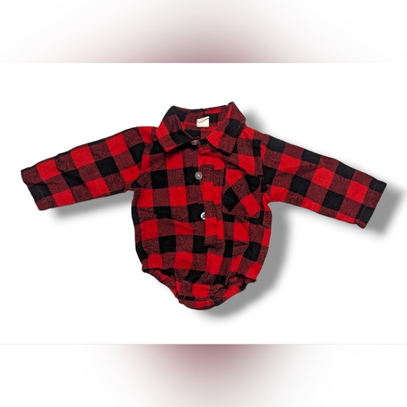You Are So Deerly Loved plaid flannel button down onesie - Picture 4 of 4
